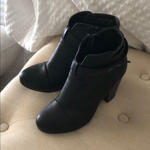 Black Faux Leather Bootie